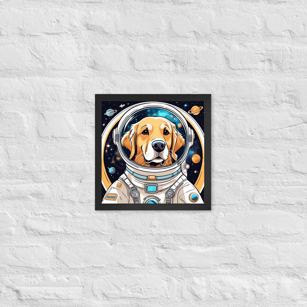 PugMug Custom Golden Retriever Framed Print
