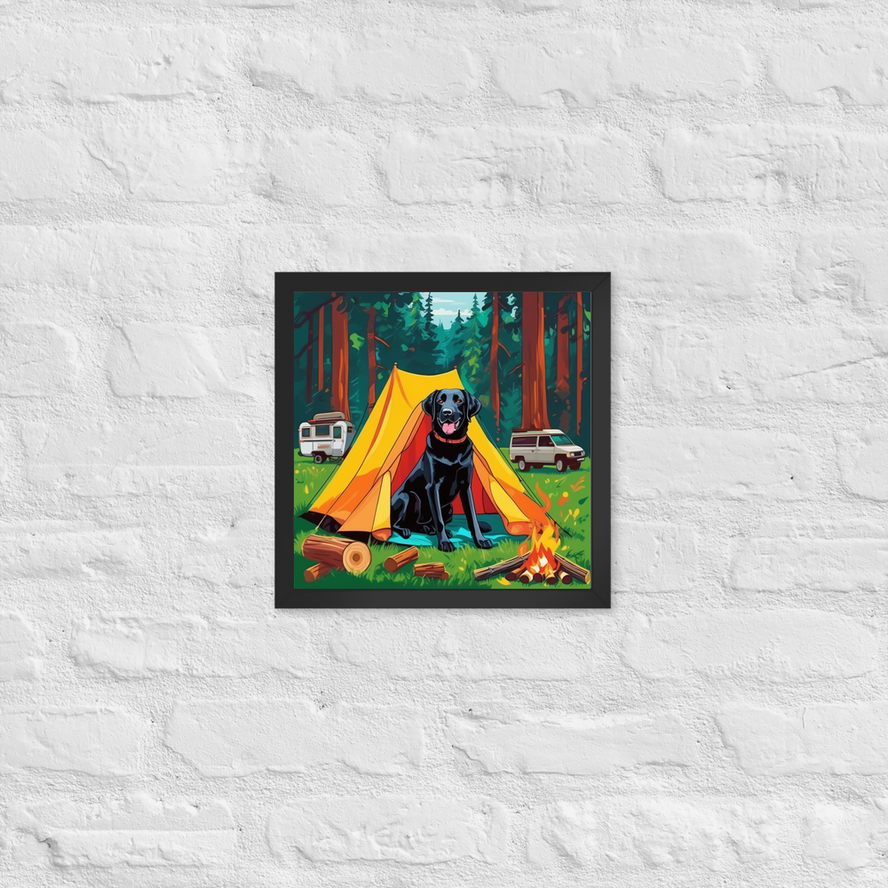 PugMug Custom Black Labrador Retriever Framed Print