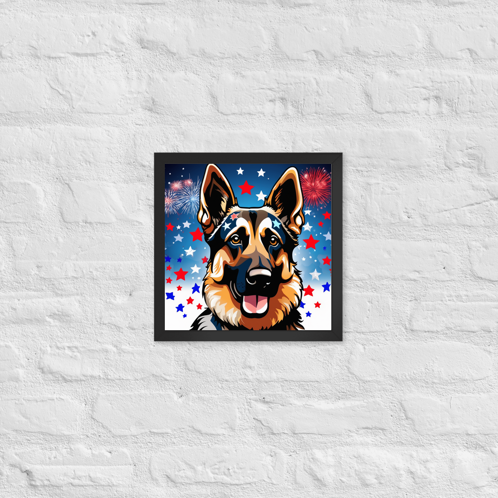 PugMug Custom German Shepherd Dog Framed Print