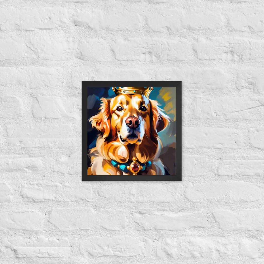 PugMug Custom Golden Retriever Framed Print