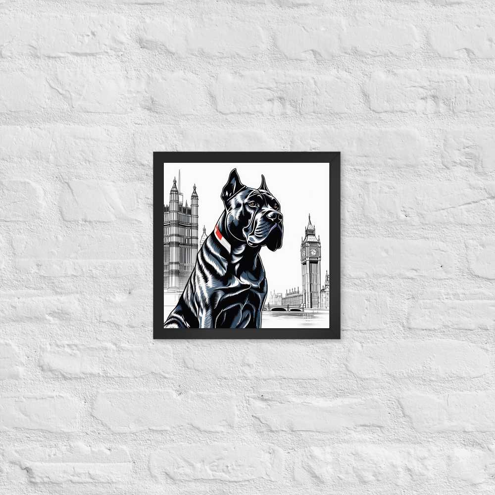 PugMug Custom Cane Corso Framed Print