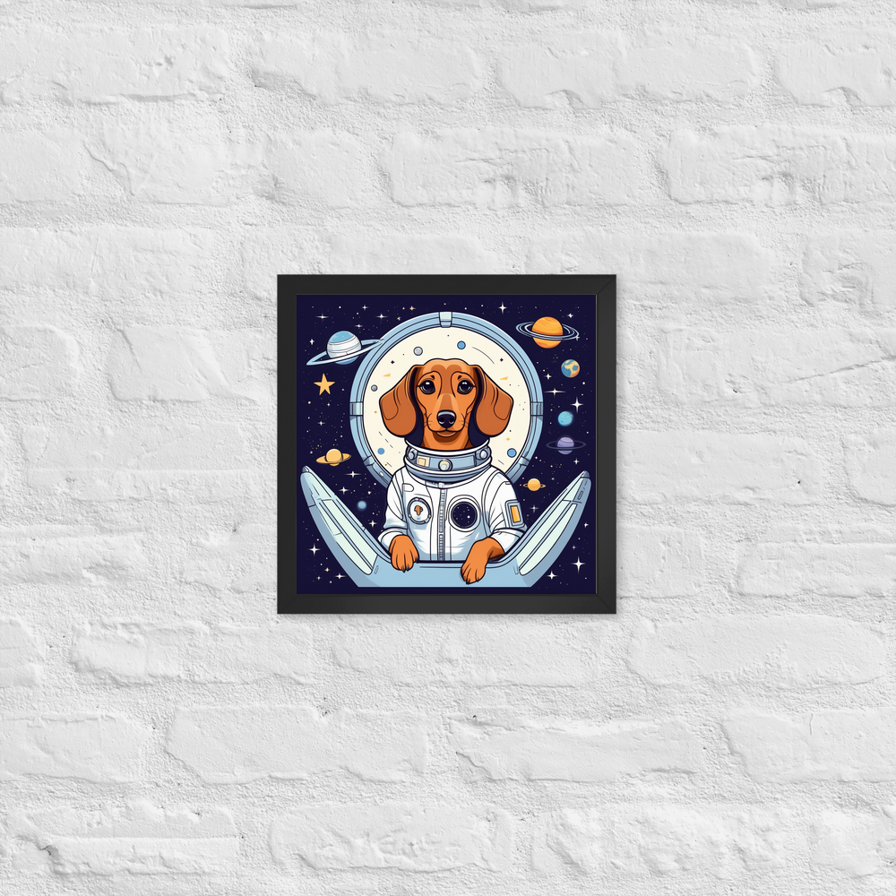 PugMug Custom Tan Dachshund Framed Print