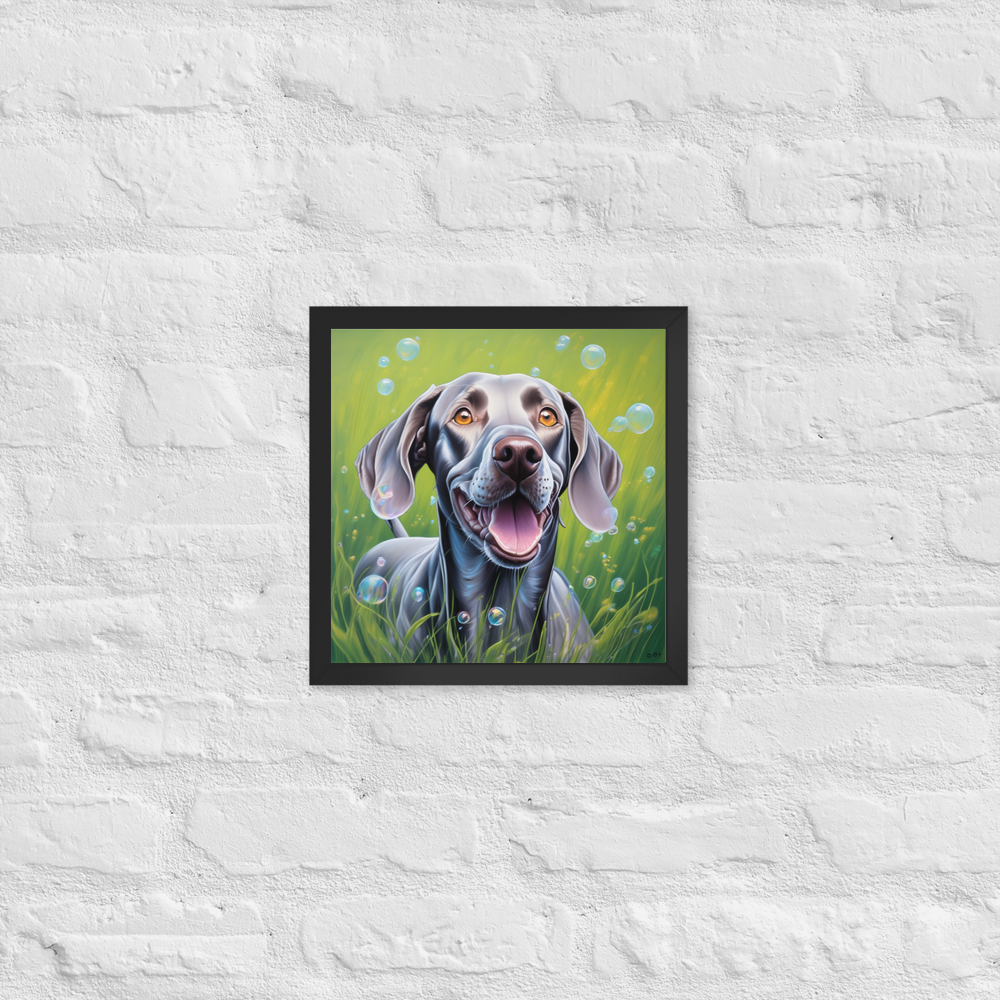 PugMug Custom Weimaraner Framed Print