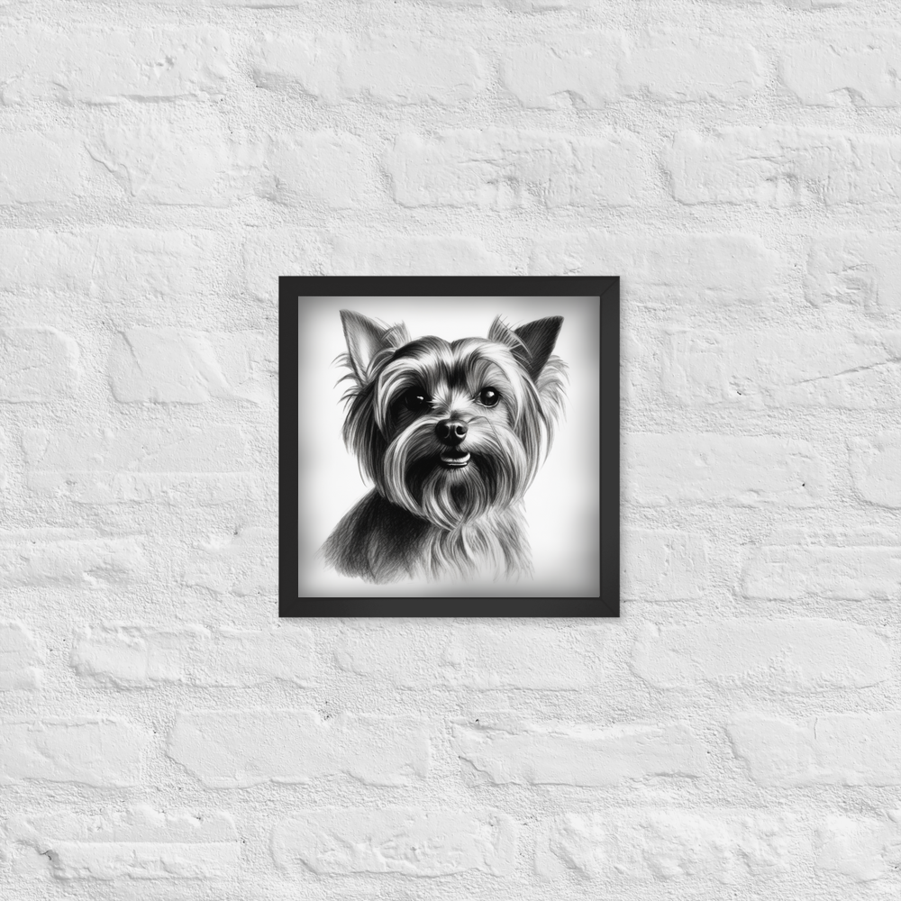 PugMug Custom Yorkshire Terrier Framed Print