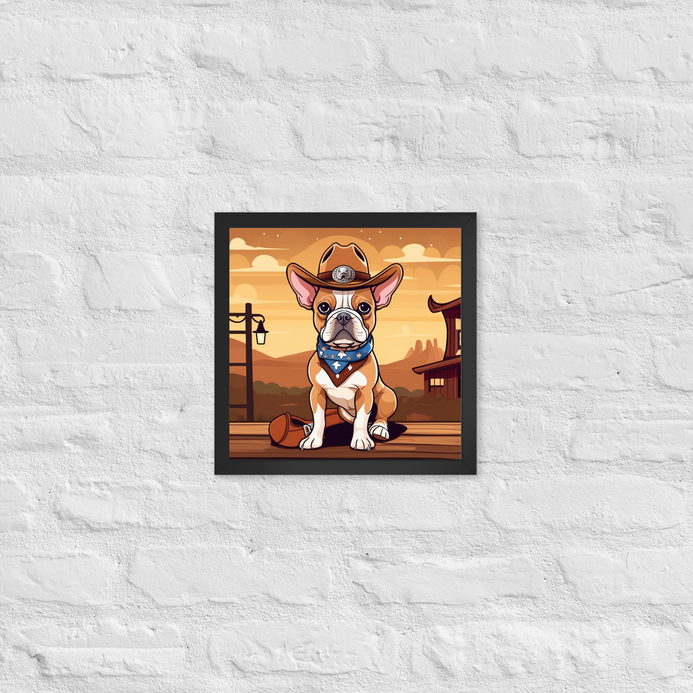 PugMug Custom Tan French Bulldog Framed Print