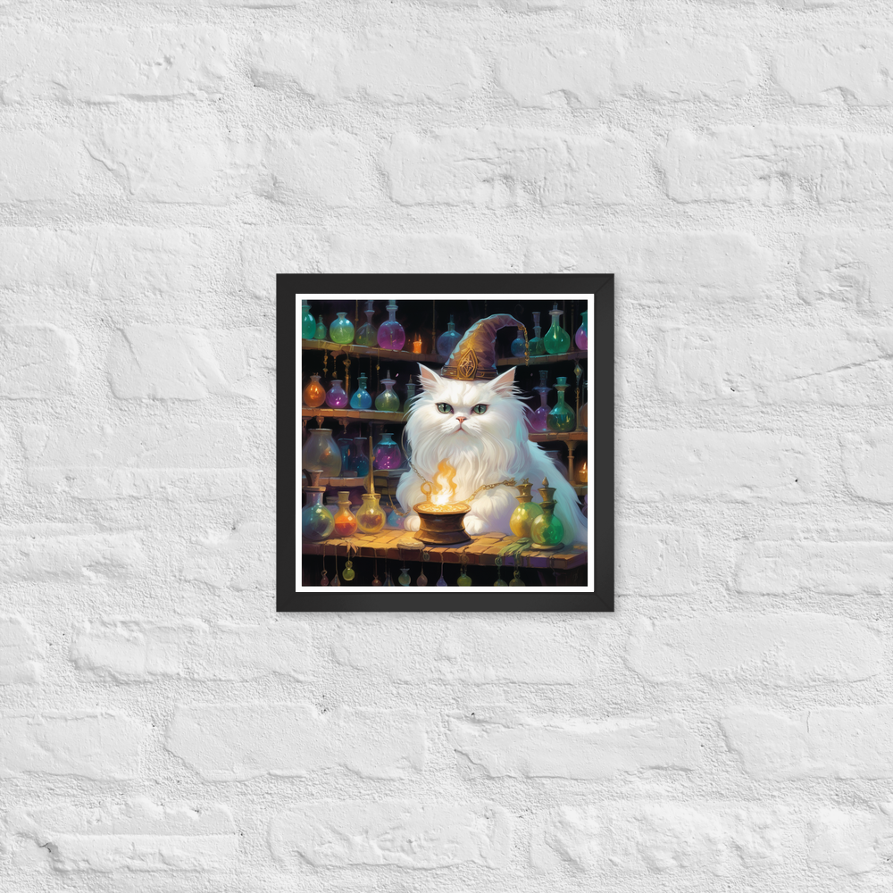 PugMug Custom White Persian Cat Framed Print