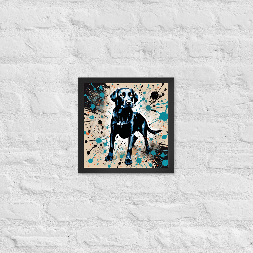 PugMug Custom Black Labrador Retriever Framed Print