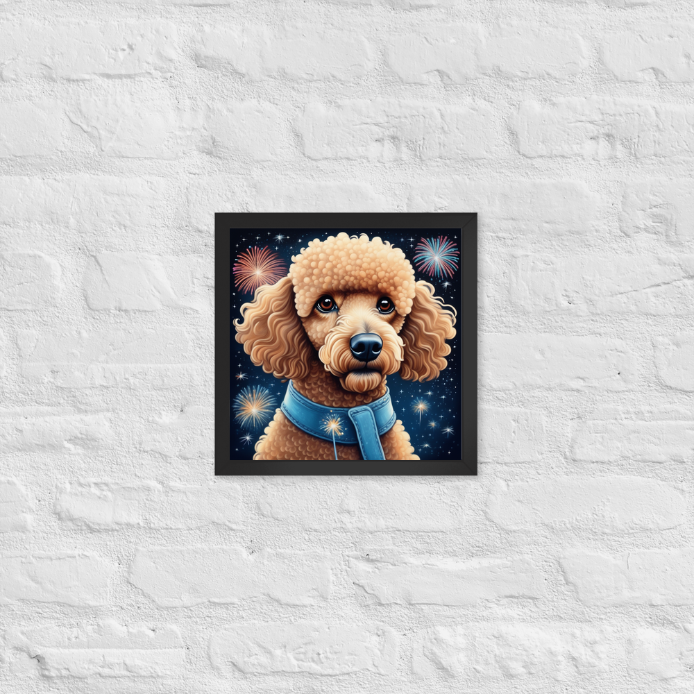 PugMug Custom Tan Poodle Framed Print