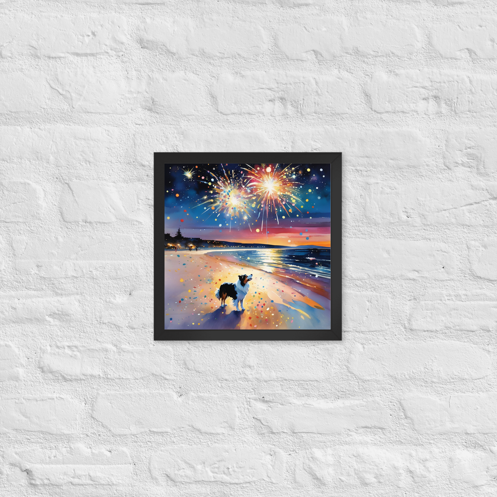 PugMug Custom Collie Framed Print