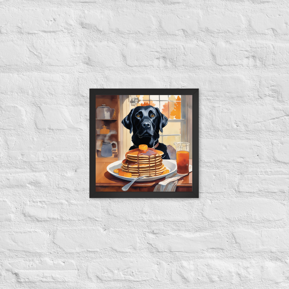 PugMug Custom Black Labrador Retriever Framed Print