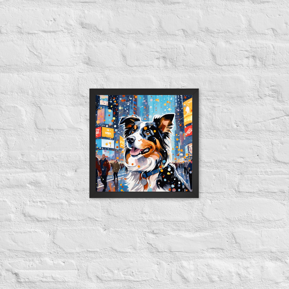 PugMug Custom Australian Shepherd Dog Framed Print