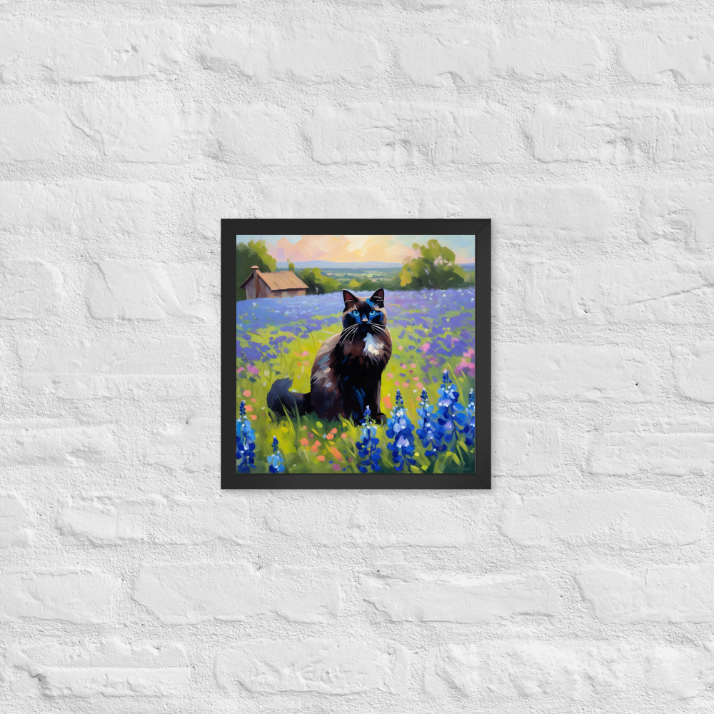 PugMug Custom Black Ragdoll Cat Framed Print