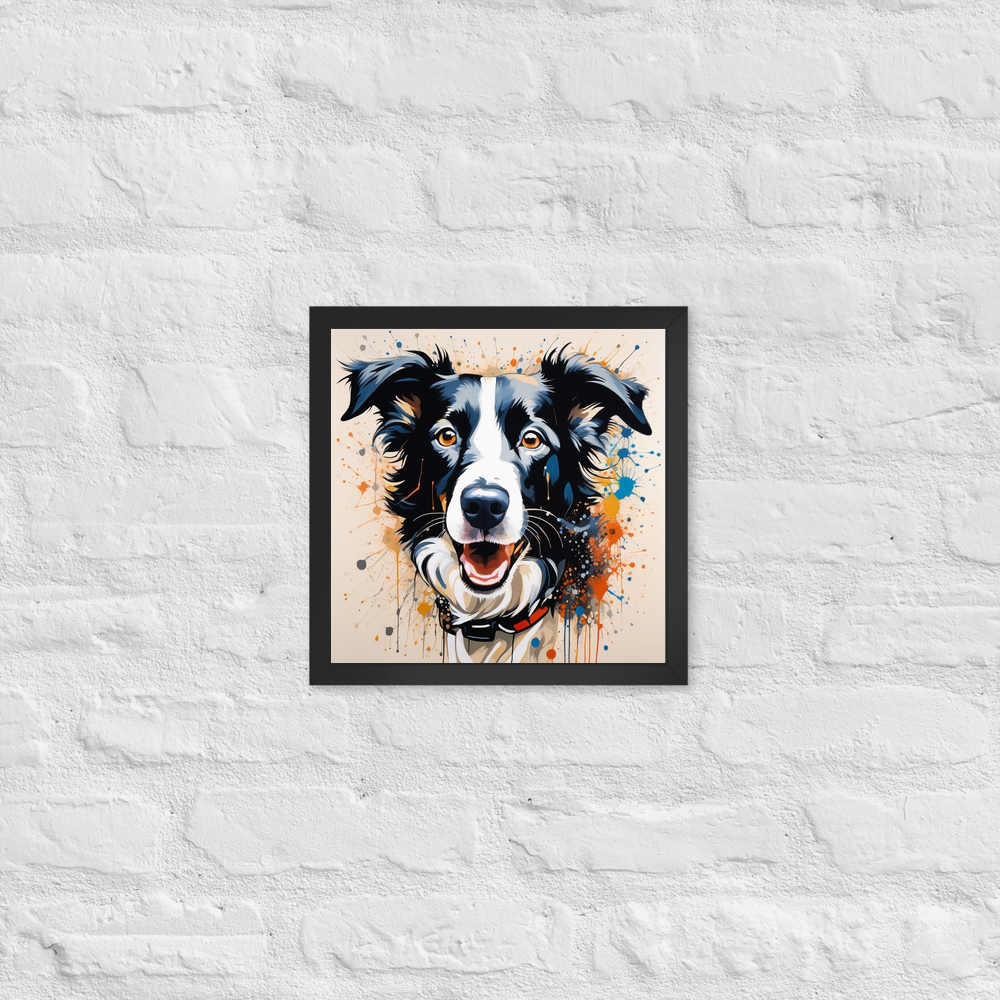 PugMug Custom Border Collie Framed Print