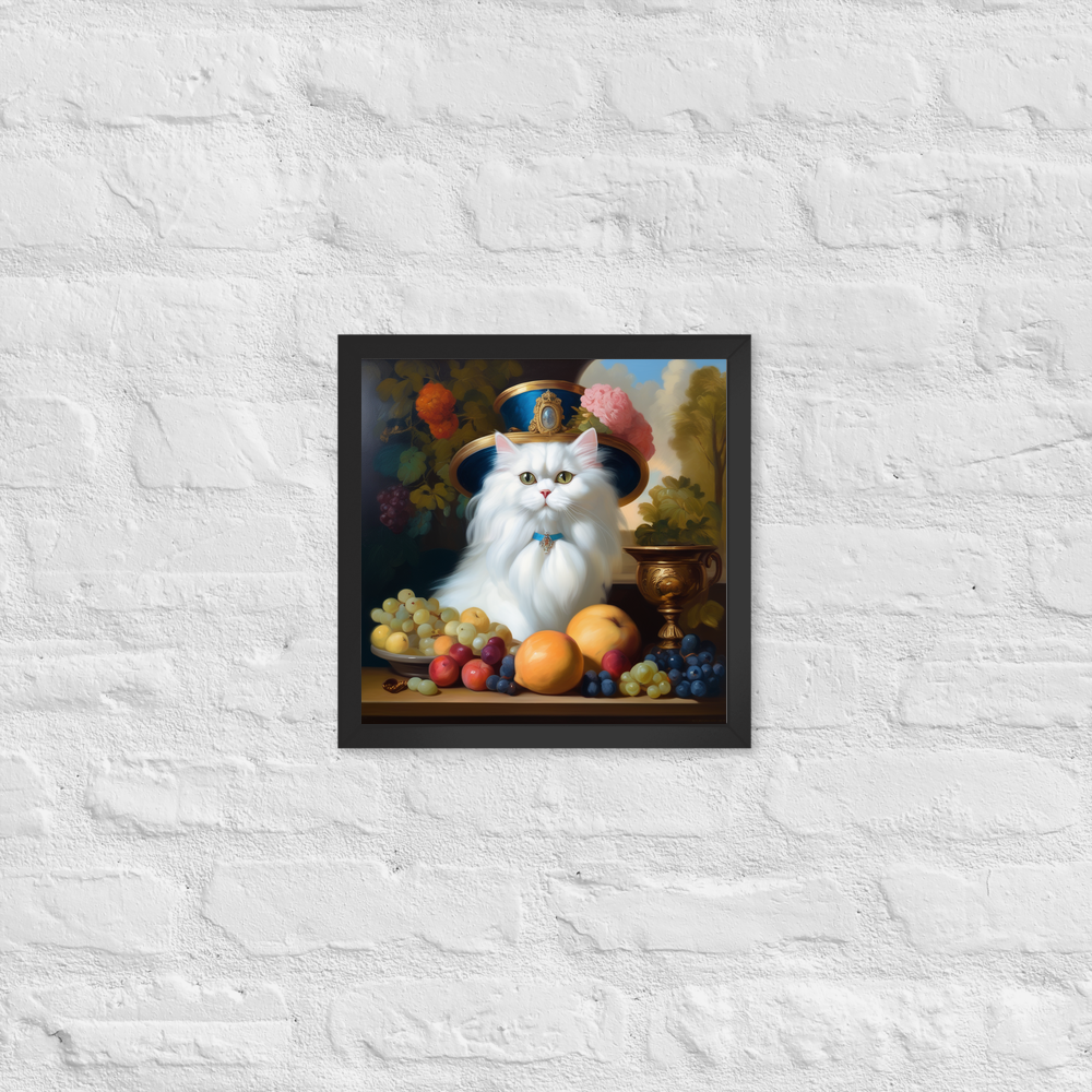 PugMug Custom White Persian Cat Framed Print