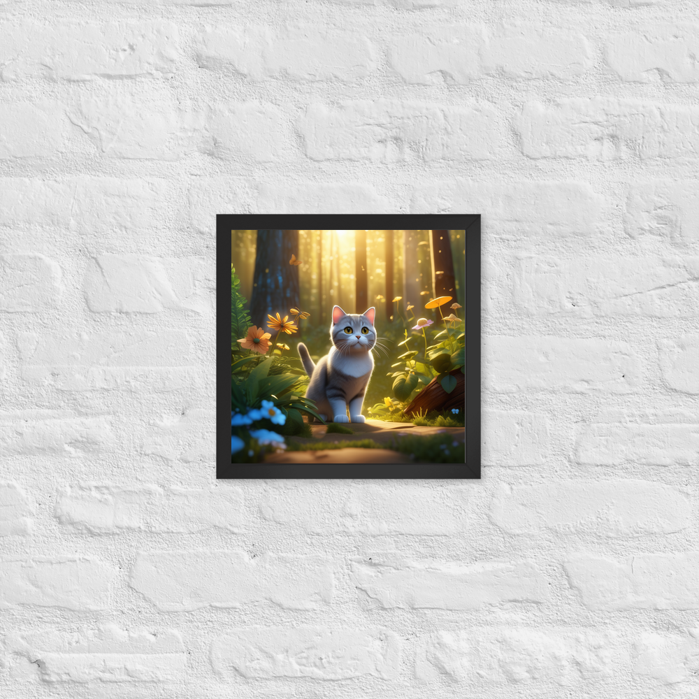 PugMug Custom Tabby British Shorthair Cat Framed Print