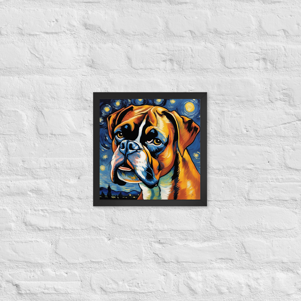 PugMug Custom Boxer Dog Framed Print