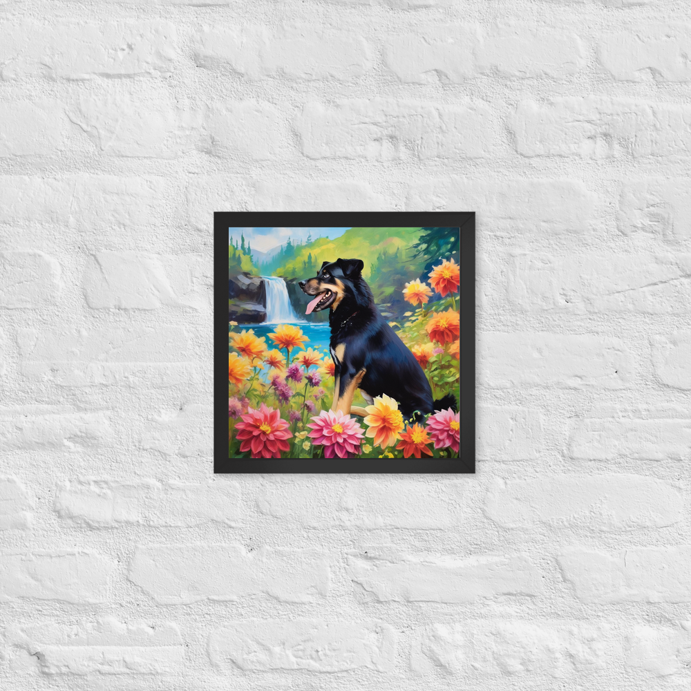 PugMug Custom Blue Framed Print