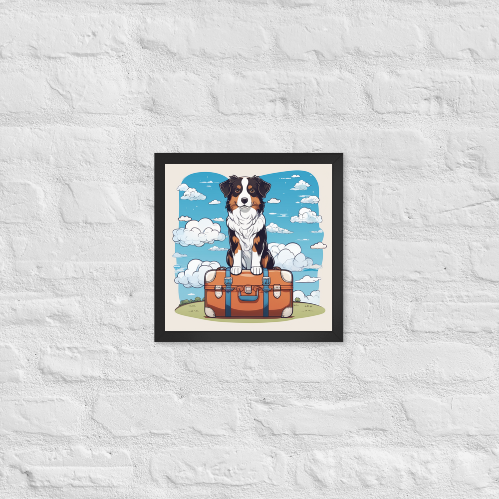 PugMug Custom Miniature American Shepherd Framed Print