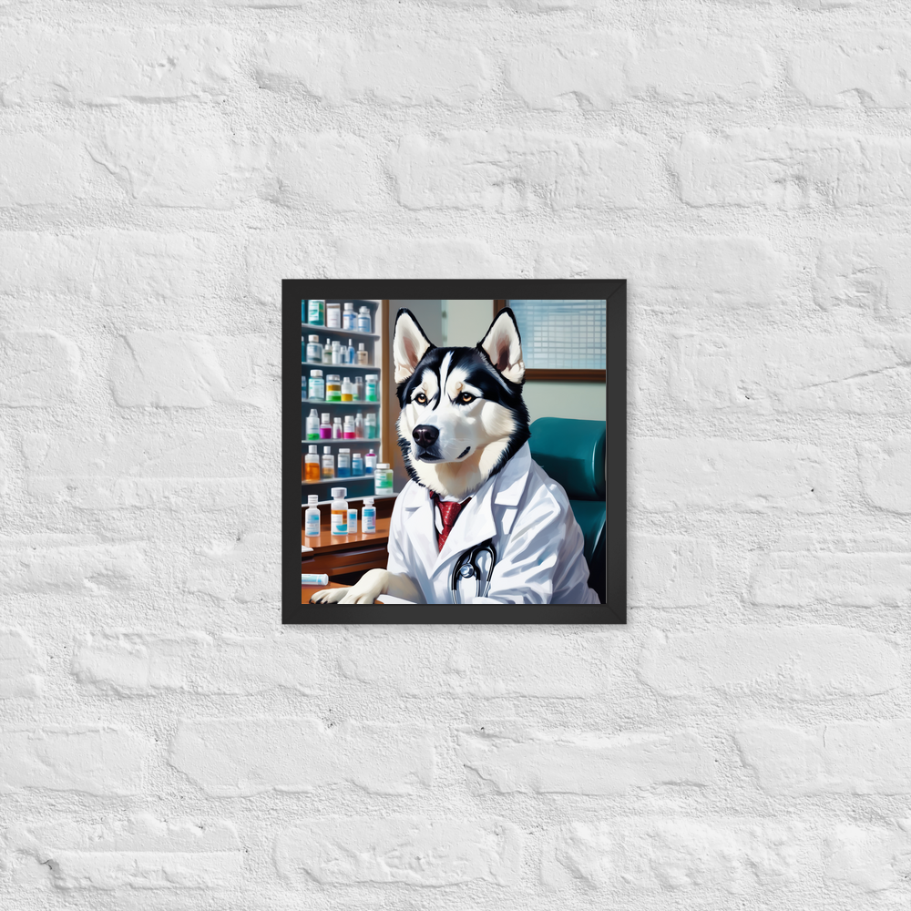 PugMug Custom Siberian Husky Framed Print