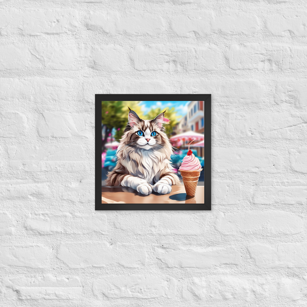 PugMug Custom Tabby Ragdoll Cat Framed Print