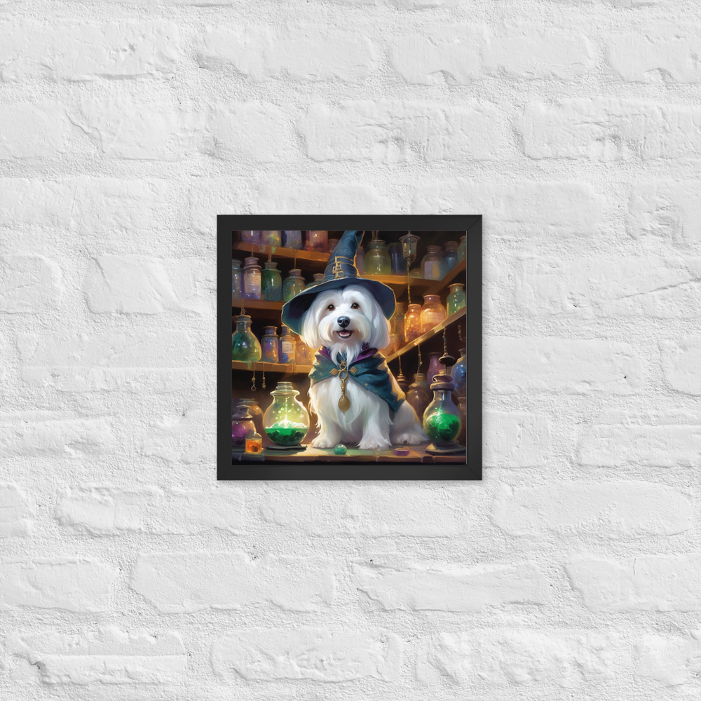 PugMug Custom White Havanese Dog Framed Print