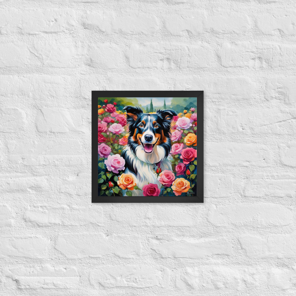 PugMug Custom Border Collie Framed Print