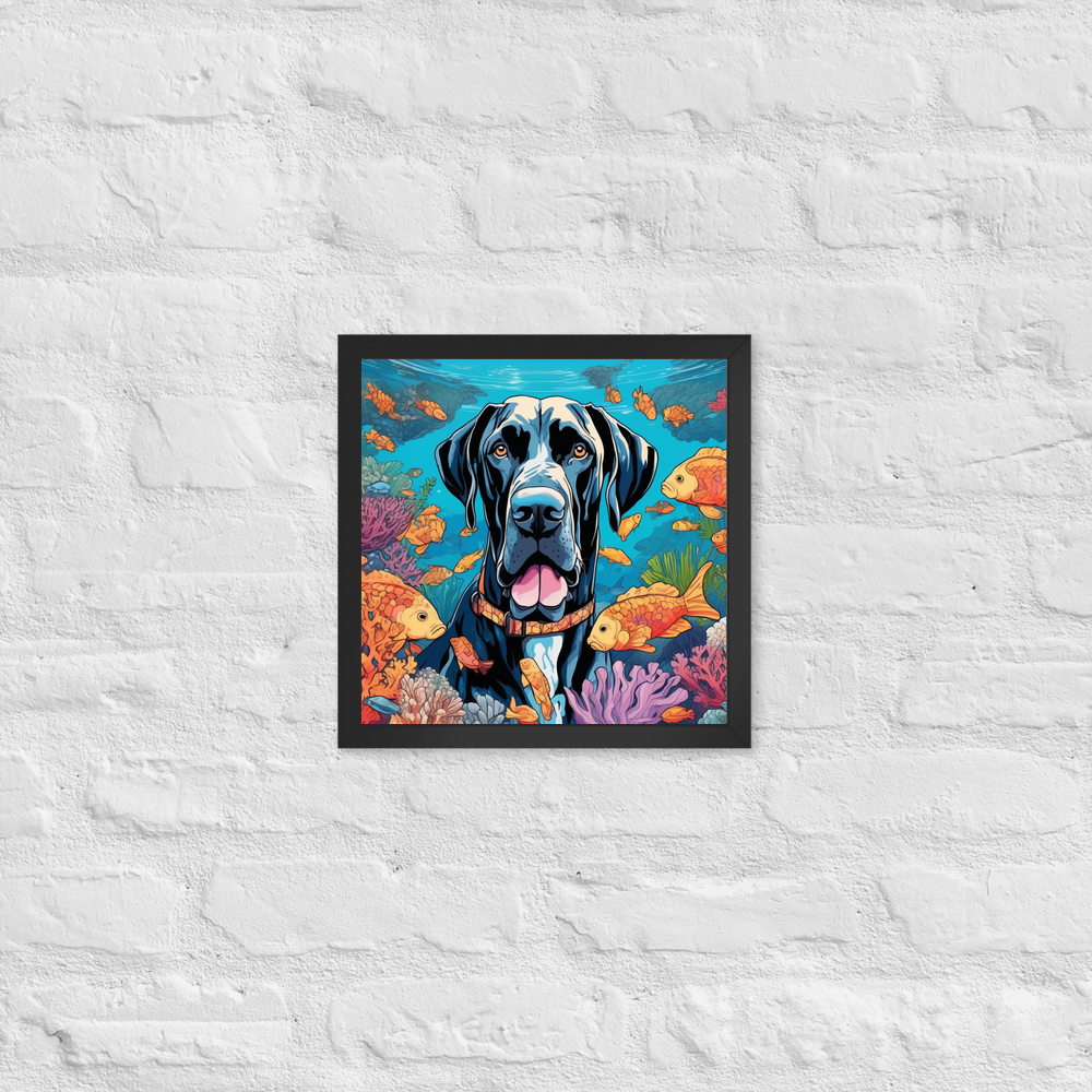 PugMug Custom Great Dane Framed Print
