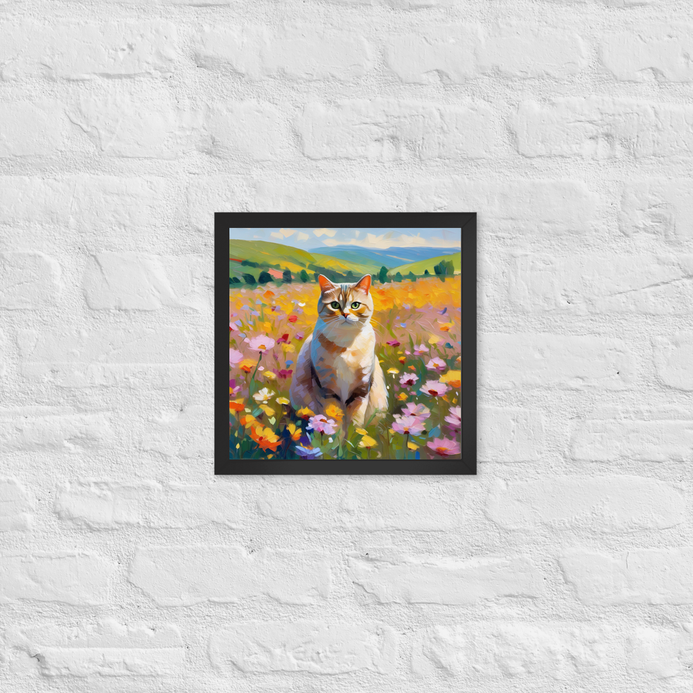 PugMug Custom Tabby British Shorthair Cat Framed Print