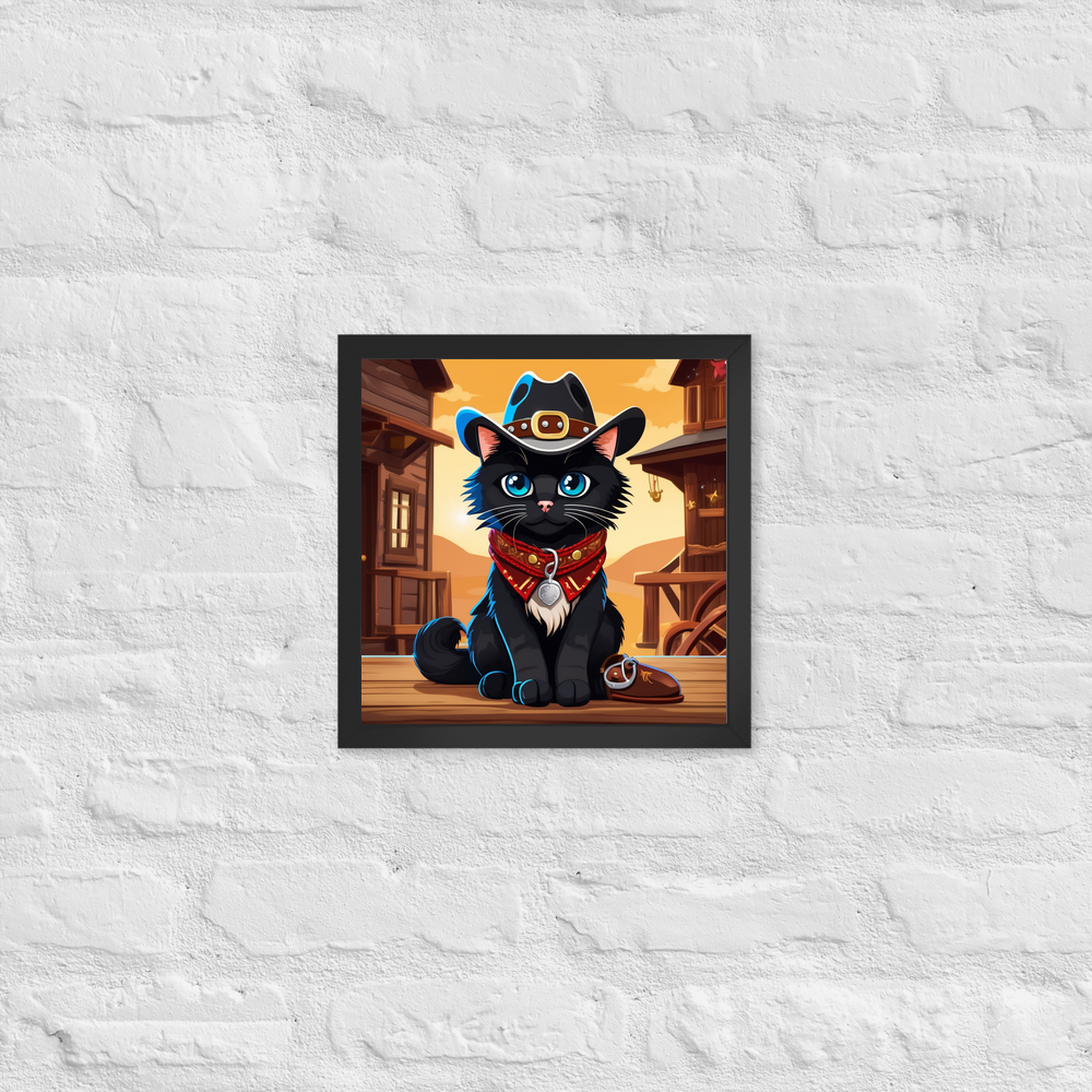 PugMug Custom Black Ragdoll Cat Framed Print
