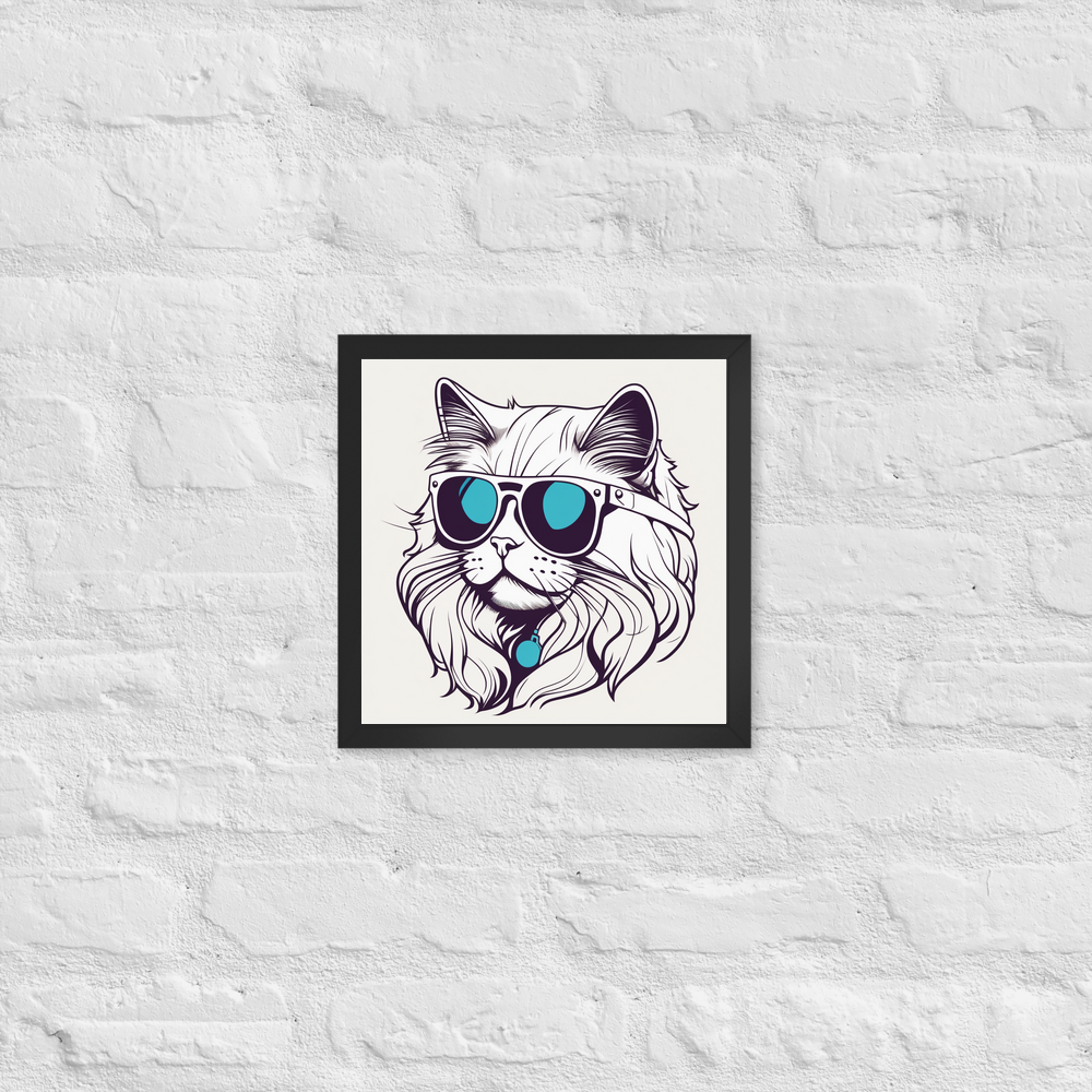 PugMug Custom White Persian Cat Framed Print