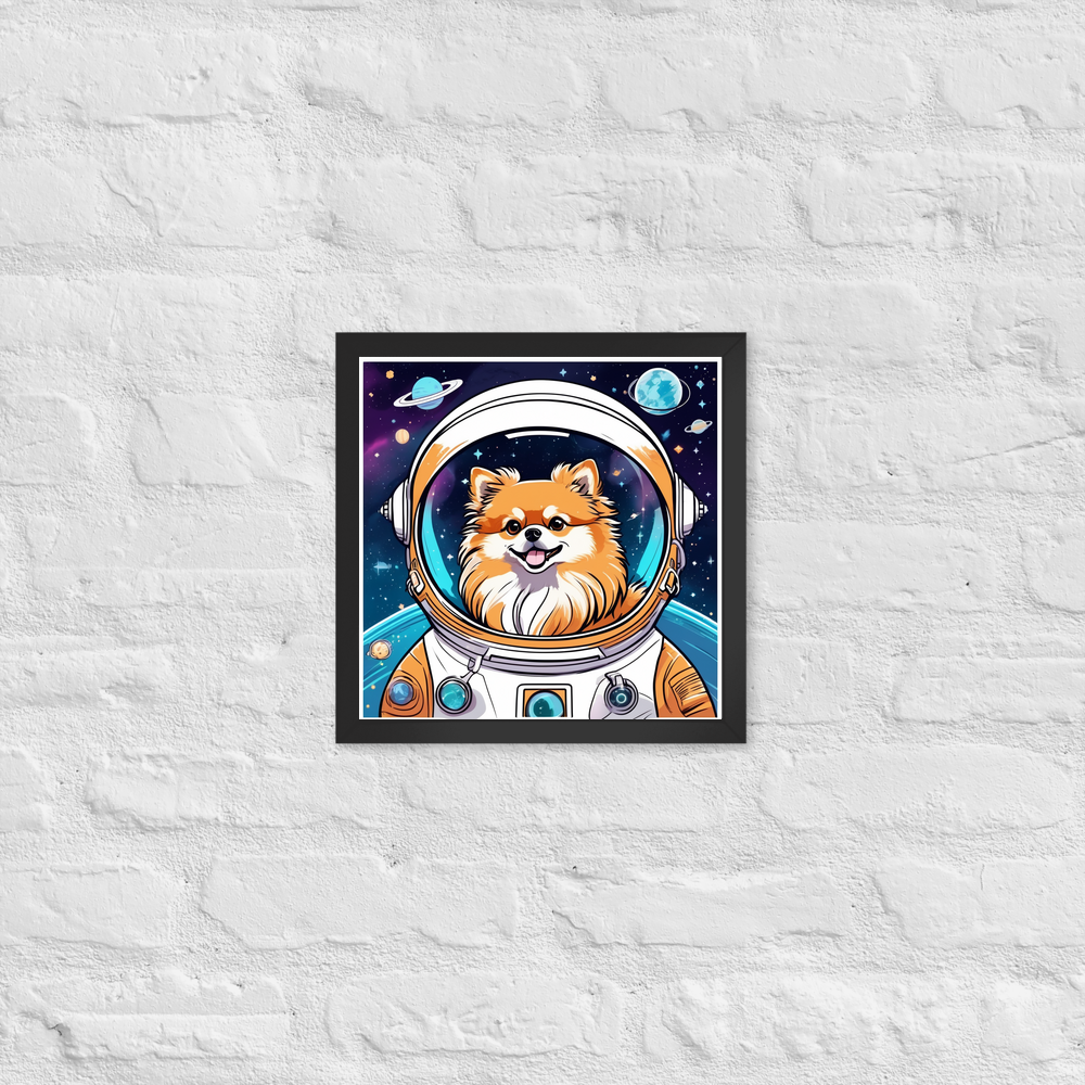 PugMug Custom Tan Pomeranian Framed Print