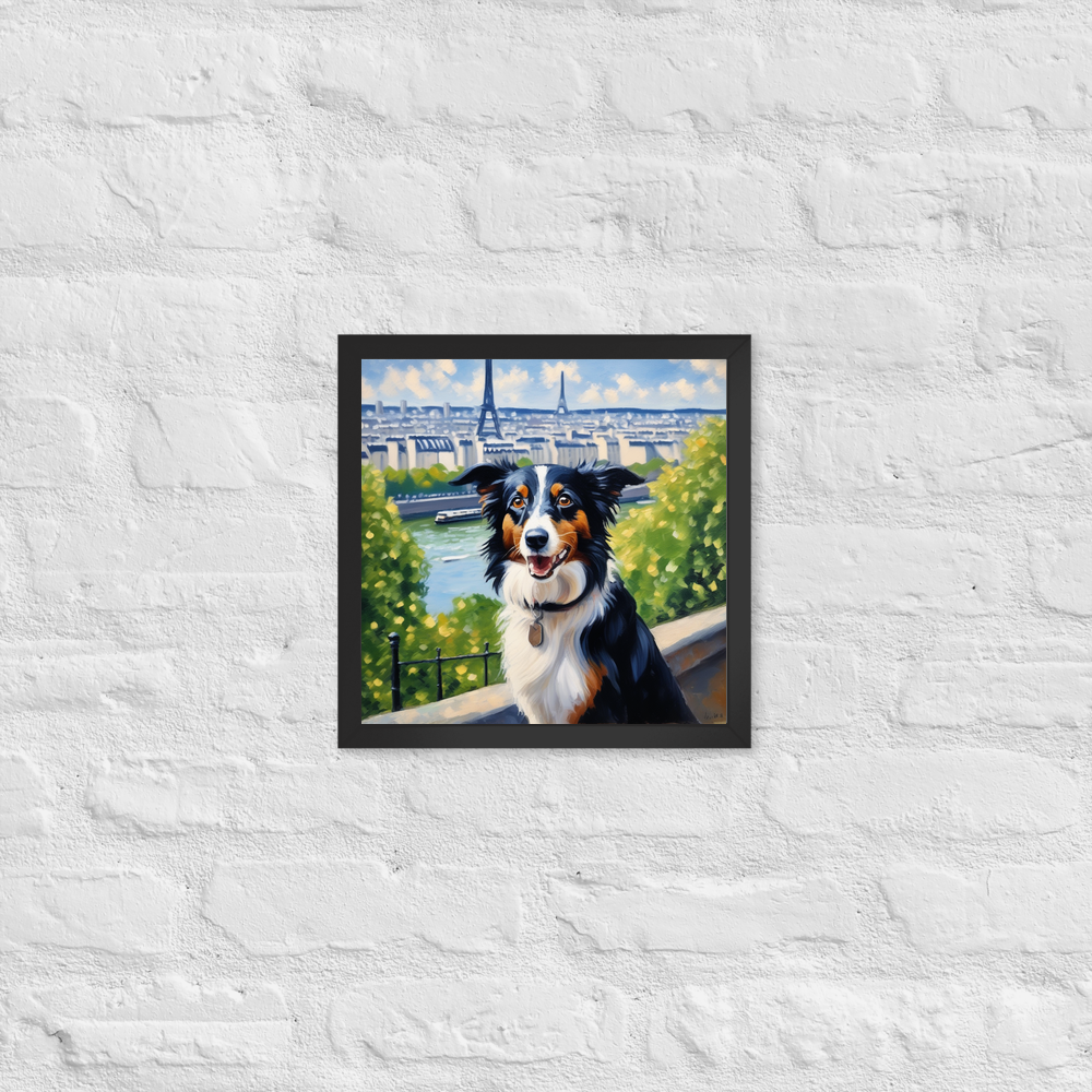 PugMug Custom Border Collie Framed Print