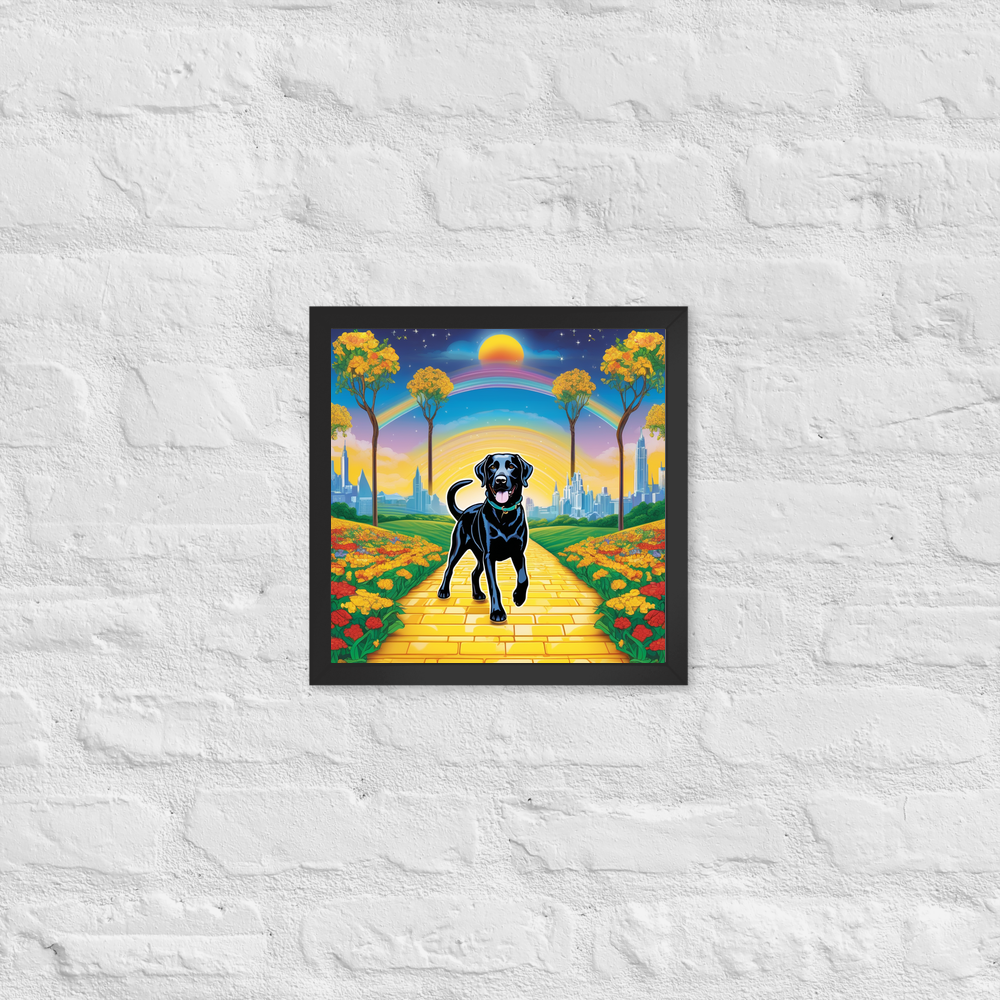 PugMug Custom Black Labrador Retriever Framed Print