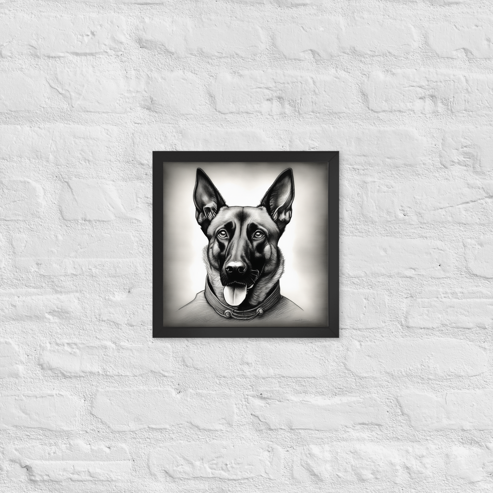 PugMug Custom Belgian Malinois Framed Print