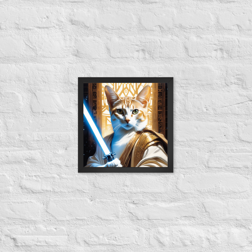 PugMug Custom White Abyssinian Cat Framed Print