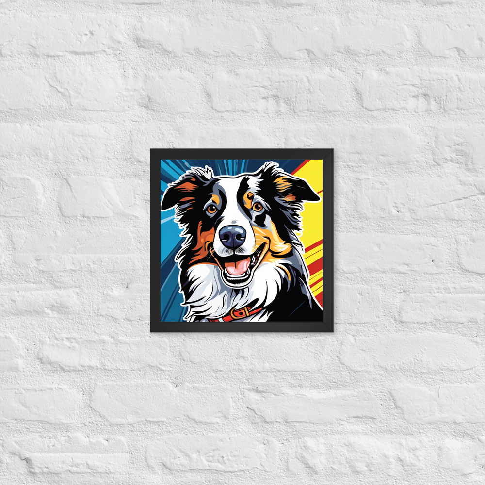 PugMug Custom Border Collie Framed Print