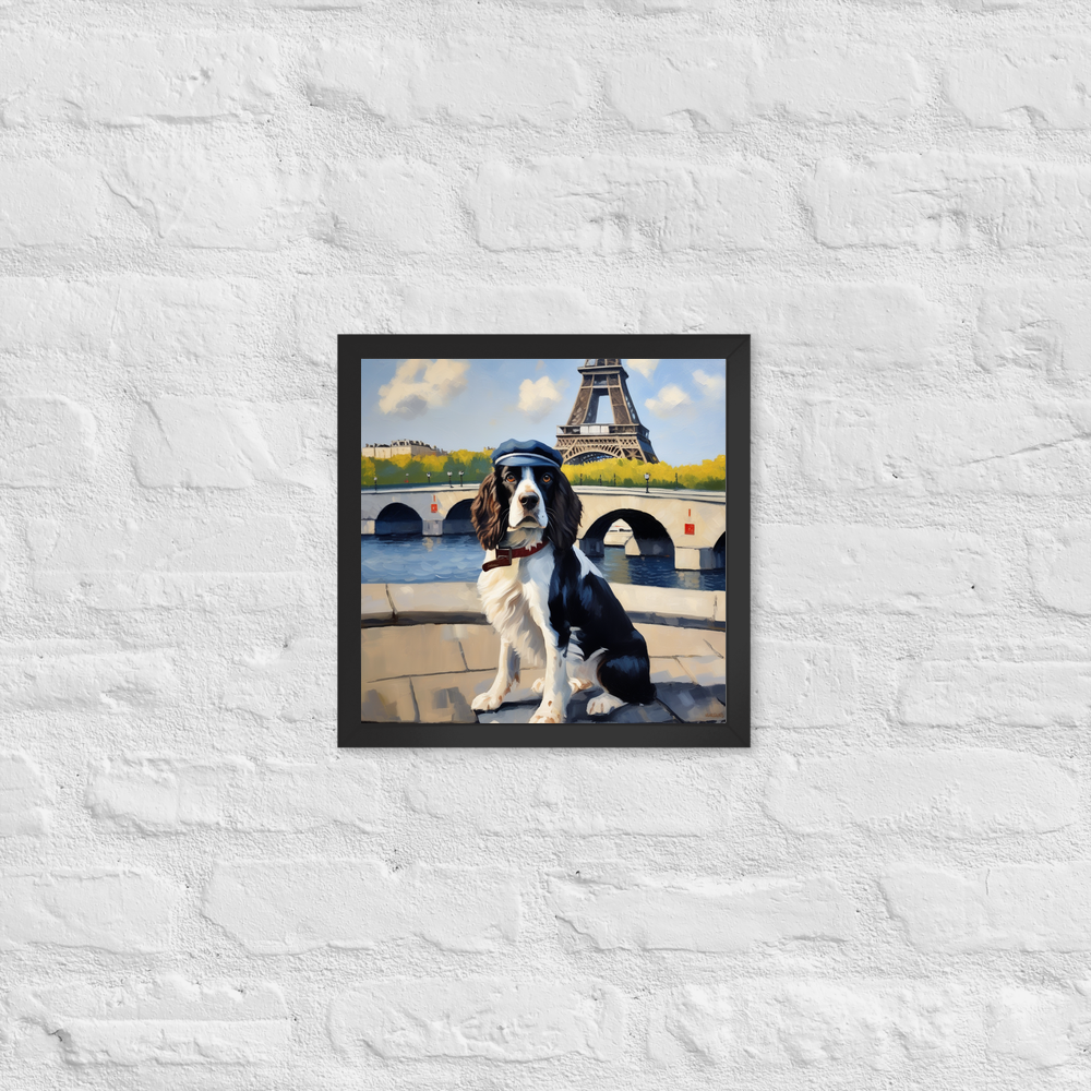 PugMug Custom English Springer Spaniel Framed Print