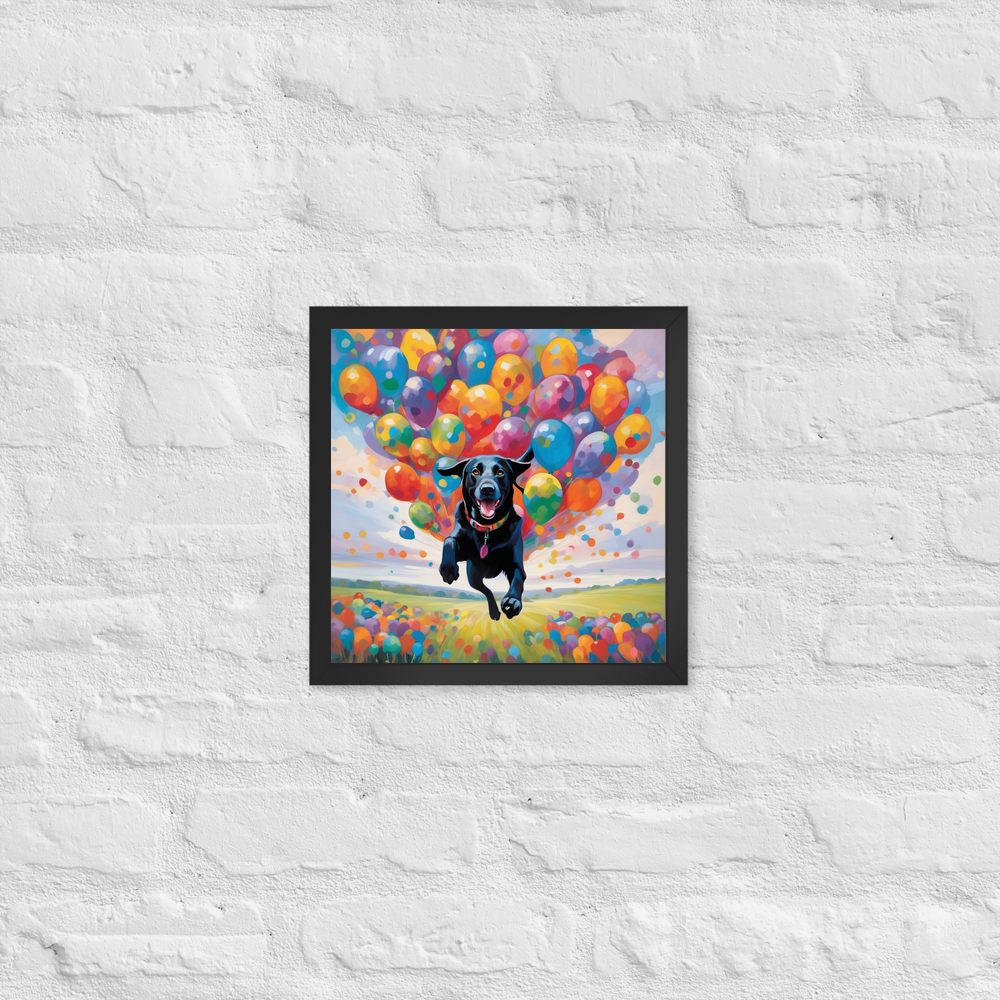 PugMug Custom Black Labrador Retriever Framed Print