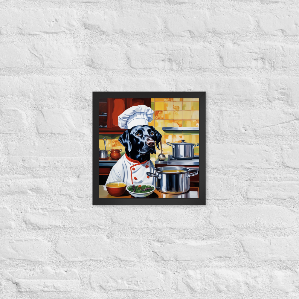 PugMug Custom Black Labrador Retriever Framed Print
