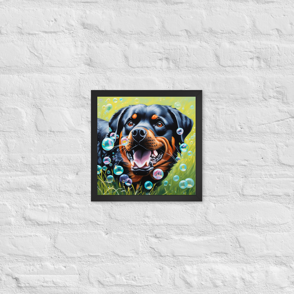 PugMug Custom Rottweiler Framed Print