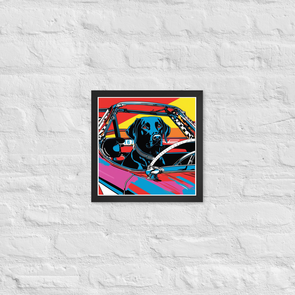 PugMug Custom Black Labrador Retriever Framed Print