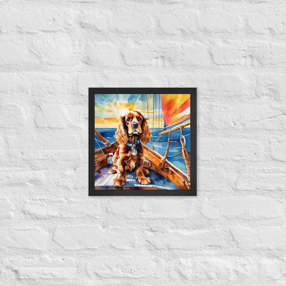 PugMug Custom English Cocker Spaniel Framed Print