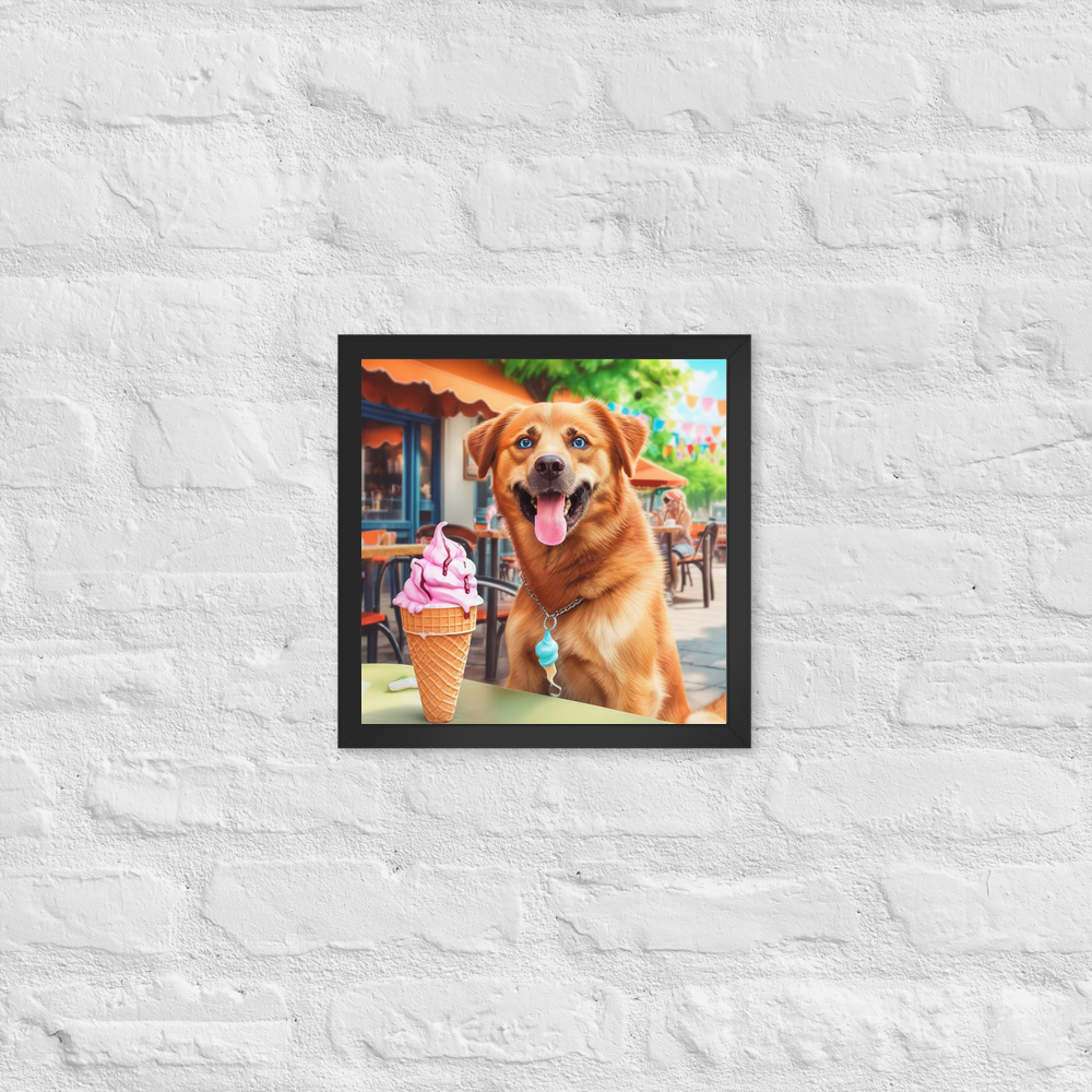 PugMug Custom Blue Framed Print