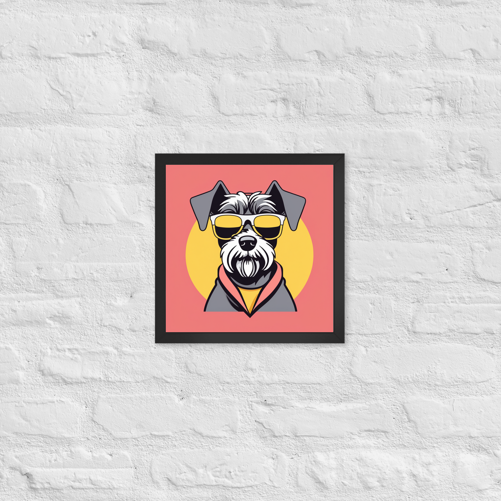 PugMug Custom Miniature Schnauzer Framed Print