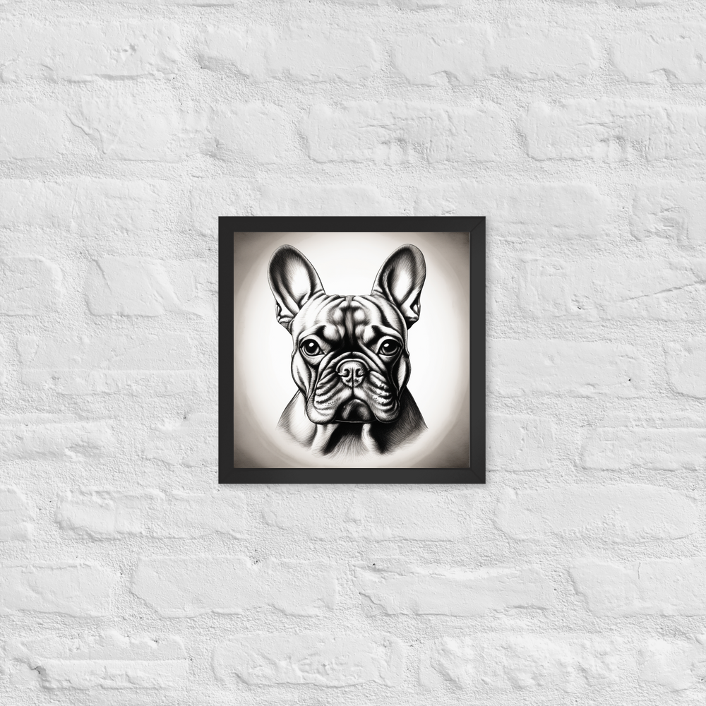 PugMug Custom Tan French Bulldog Framed Print