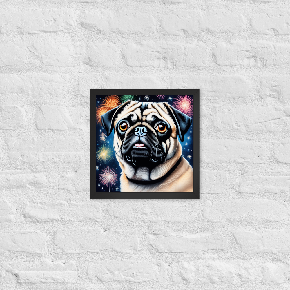 PugMug Custom Pug Framed Print