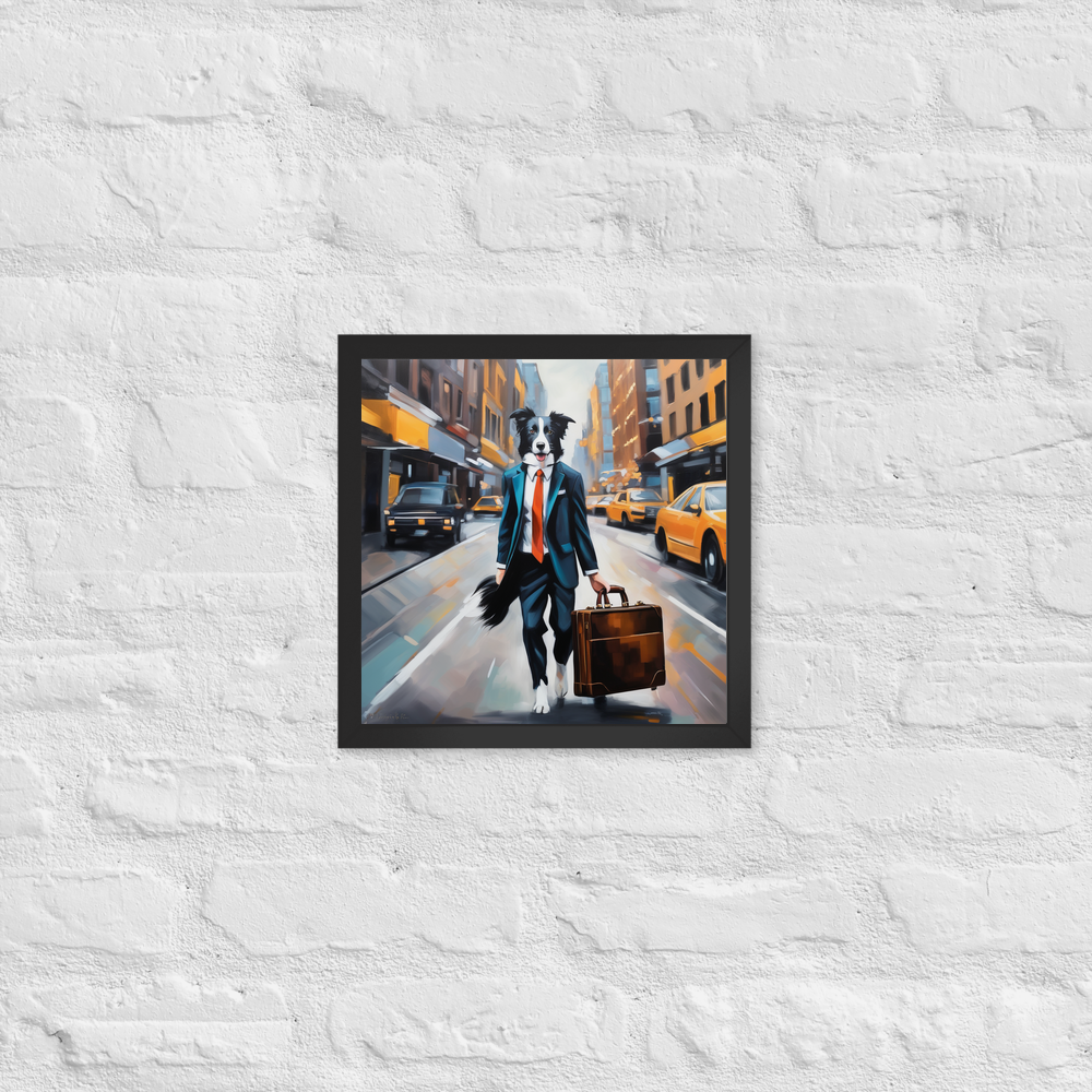 PugMug Custom Border Collie Framed Print