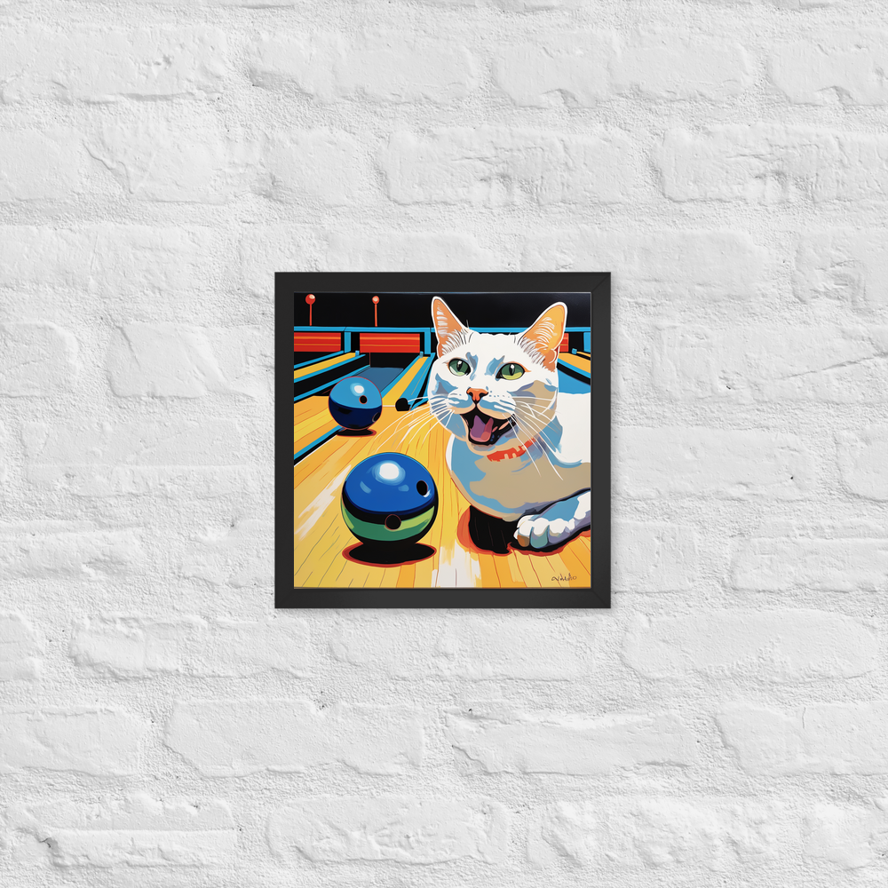PugMug Custom White Companion Cat Framed Print