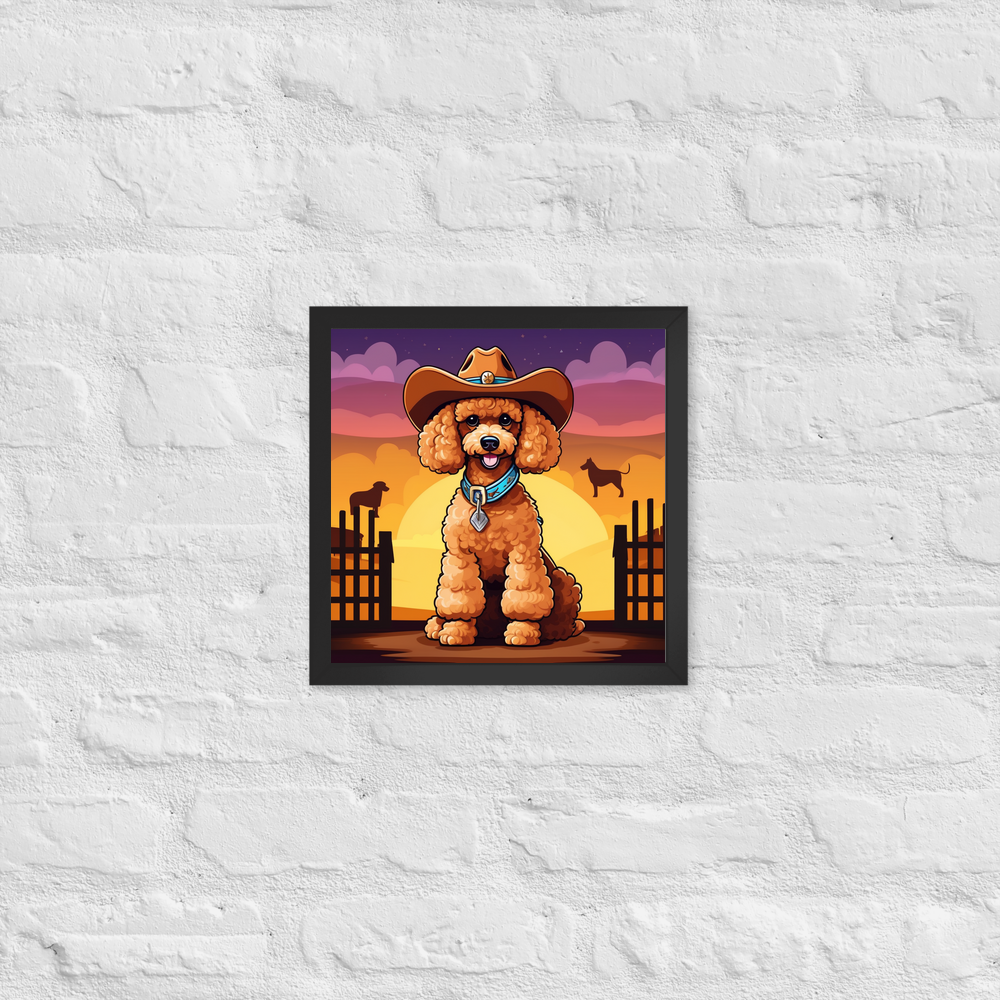 PugMug Custom Tan Poodle Framed Print