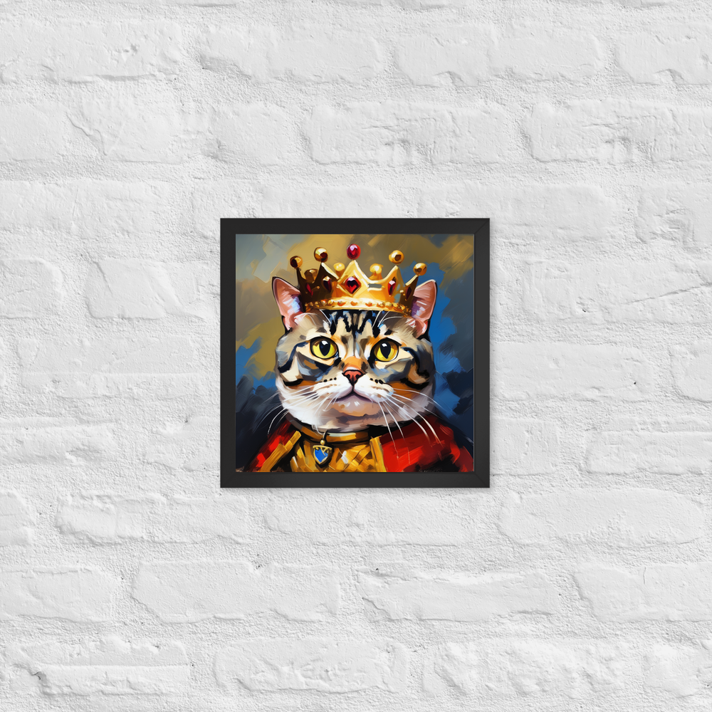 PugMug Custom Tabby Scottish Fold Cat Framed Print